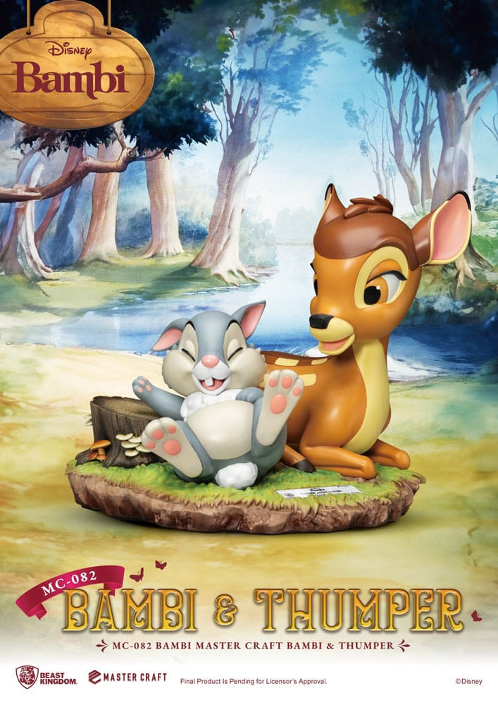 Bambi & Thumper 26 cm Statuette – Disney Mastercraft