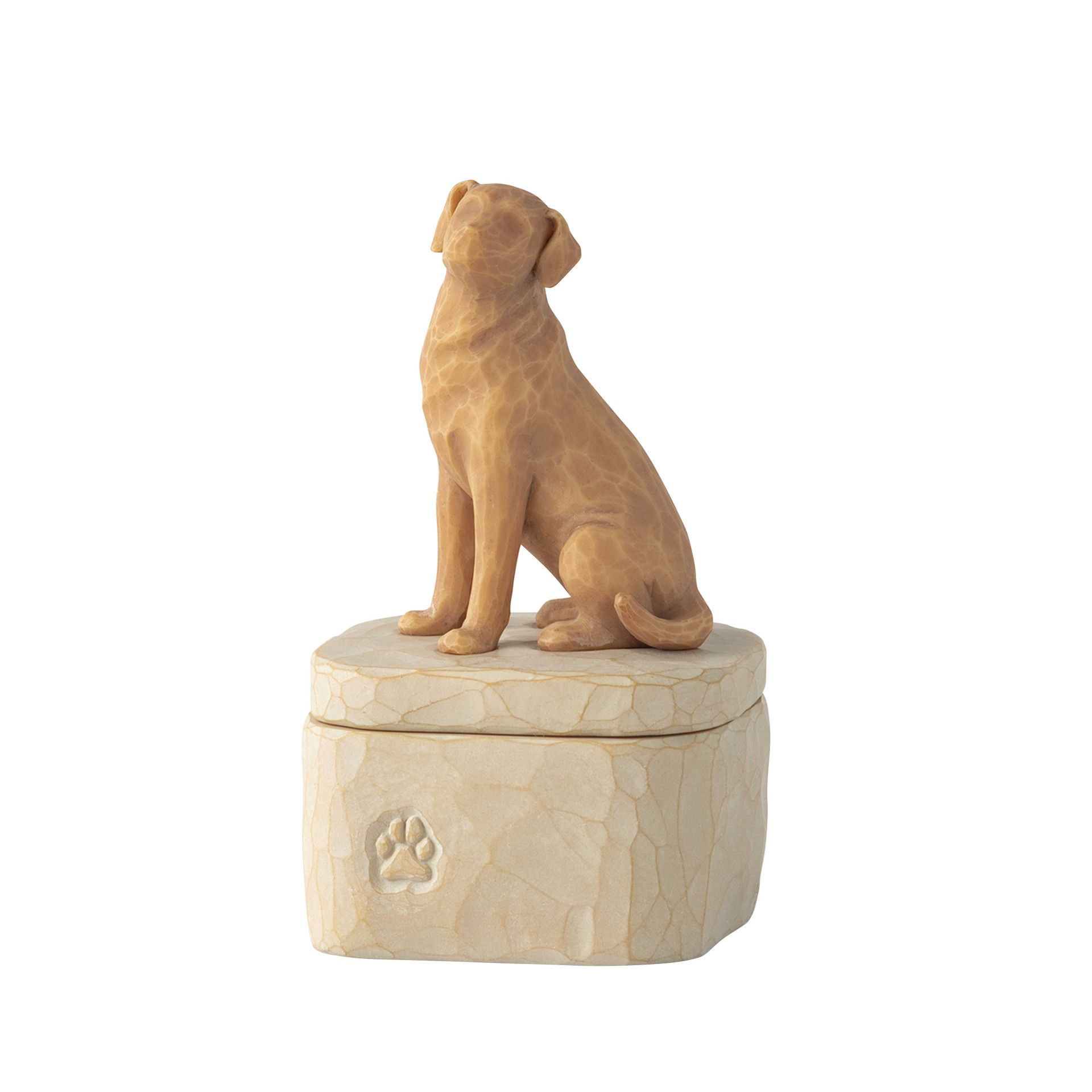 Goldene Aufbewahrungsbox „Love My Dog“ - WILLOW TREE