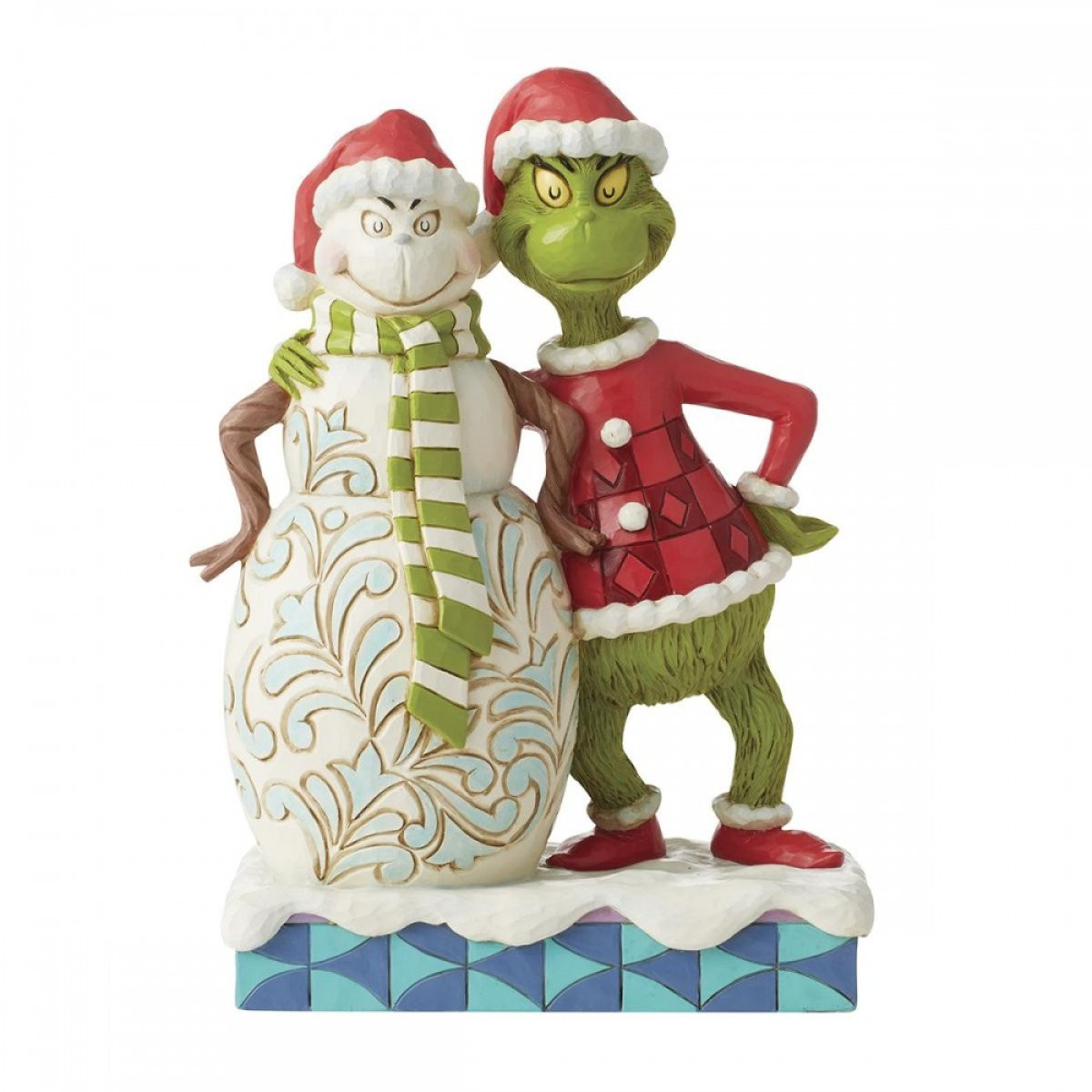 GRINCH NEBEN GRINCHY SNOWMAN - JIM SHORE GRINCH