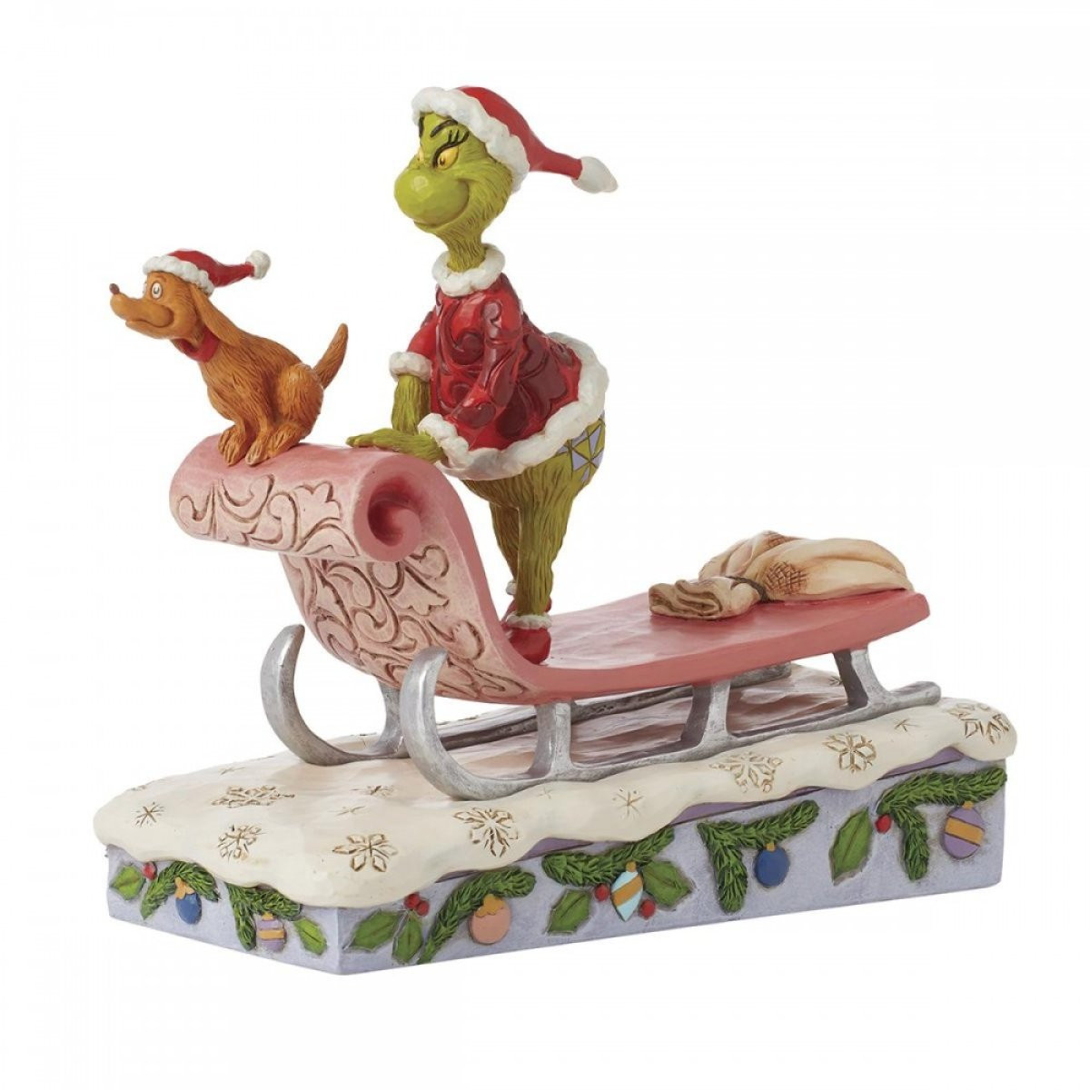 GRINCH UND MAX IM SCHLITTEN - JIM SHORE GRINCH