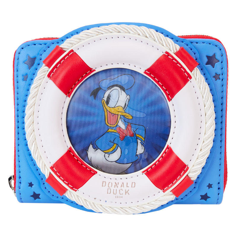 Lentikulär Zip mit Rundum-Reißverschluss zum 90. Jubiläum von Donald Duck - DISNEY LOUNGEFLY