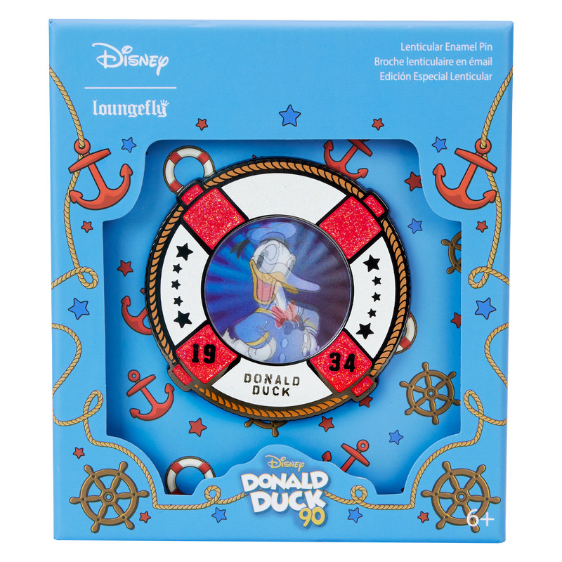 Donald Duck 90. ​​Jubiläum Lentikulär 3 Sammelbox Pin - DISNEY LOUNGEFLY