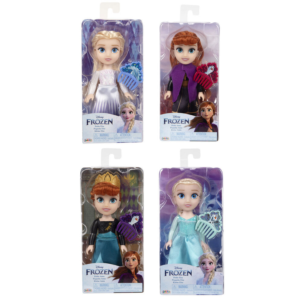 2 verschiedene Puppen Anna und Elsa 15cm - Disney Die Eiskönigin