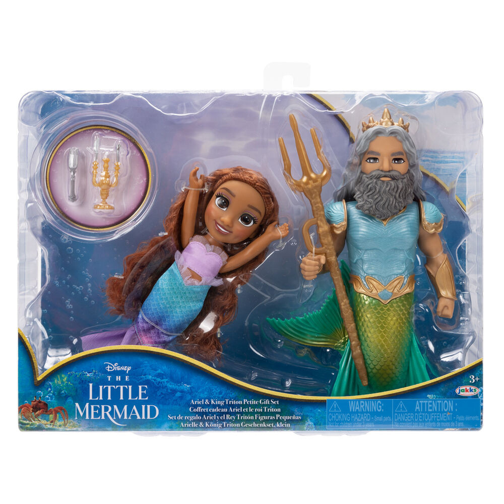 Ariel + Triton Puppe 15cm - Disney Die Kleine Meerjungfrau