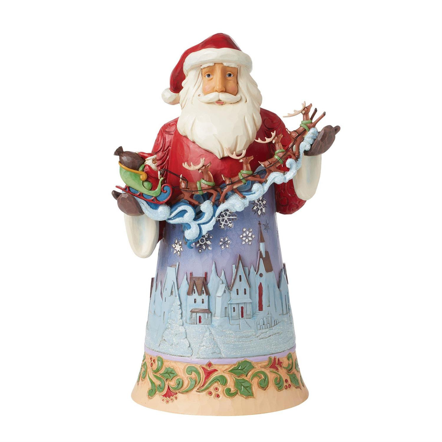 Figur „Weihnachtsmann über Nachthimmel“ – JIM SHORE HEARTWOOD CREEK