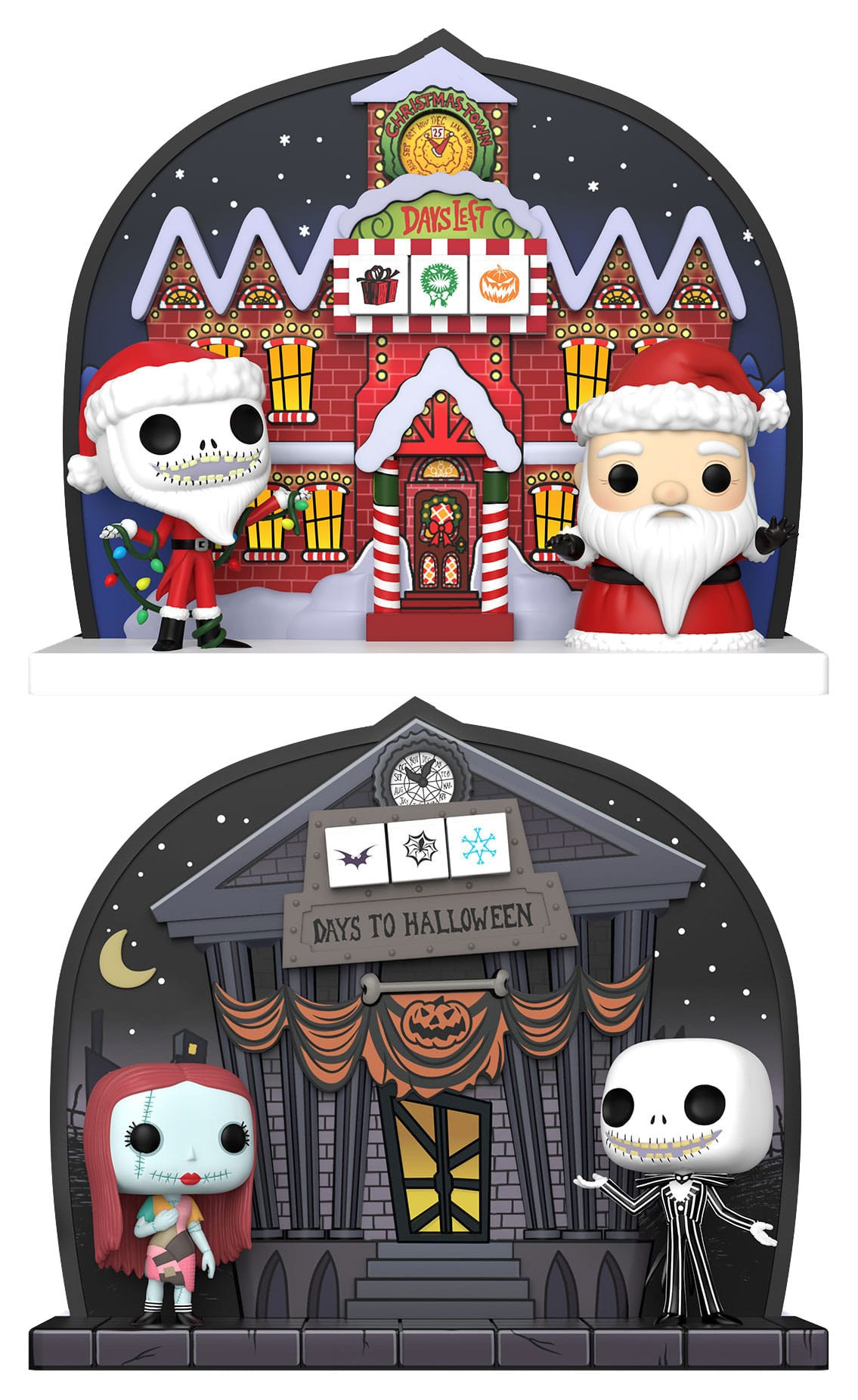 Nightmare before Weihnachten Pocket POP! 13-Tage-Countdown Halloween -Kalender auf beiden Seiten