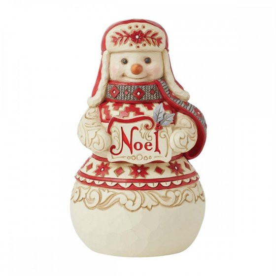 Nordische Weihnachten Schneemannfigur - JIM SHORE HEARTWOOD CREEK