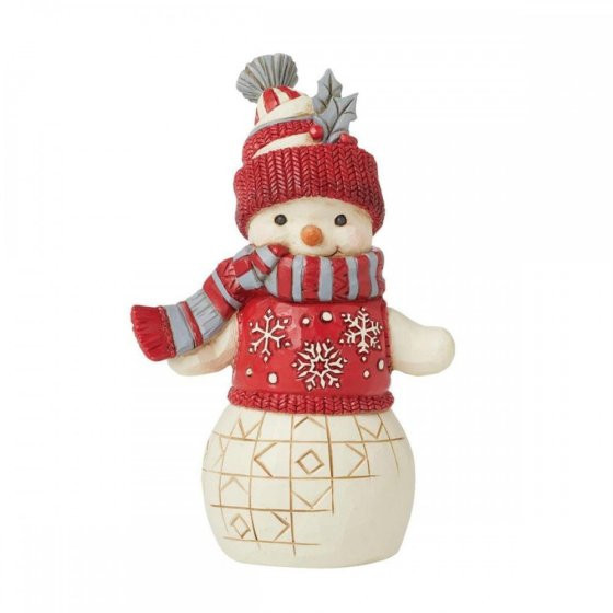 Nordische Noel-Schneemannfigur mit Hut - JIM SHORE HEARTWOOD CREEK