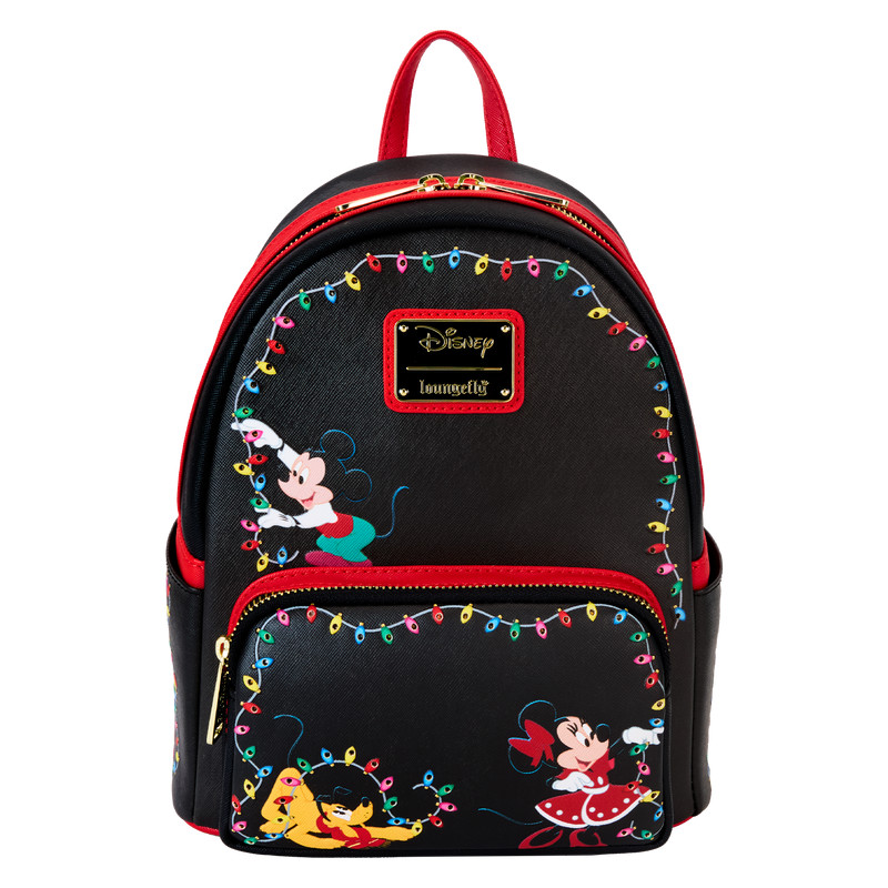 Mickey & Friends Weihnachten - Mini-Rucksack mit Beleuchtung - DISNEY LOUNGEFLY