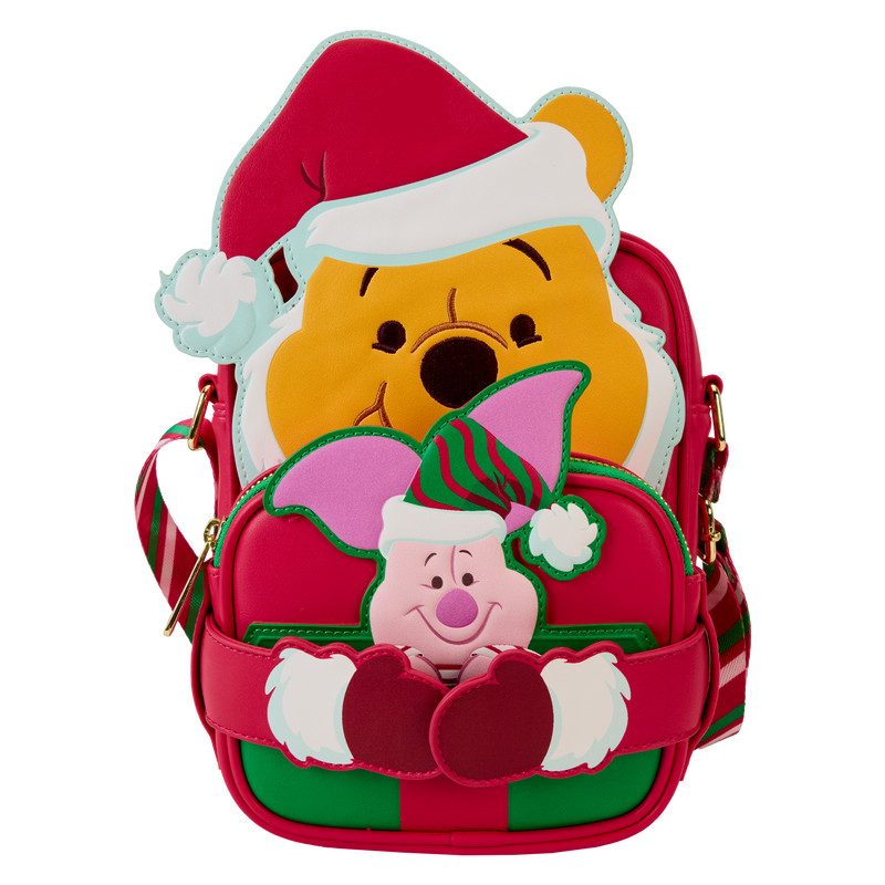 Santa Winnie & Ferkel Cosplay Umhängetasche mit Münzbeutel - DISNEY LOUNGEFLY Winnie Puuh