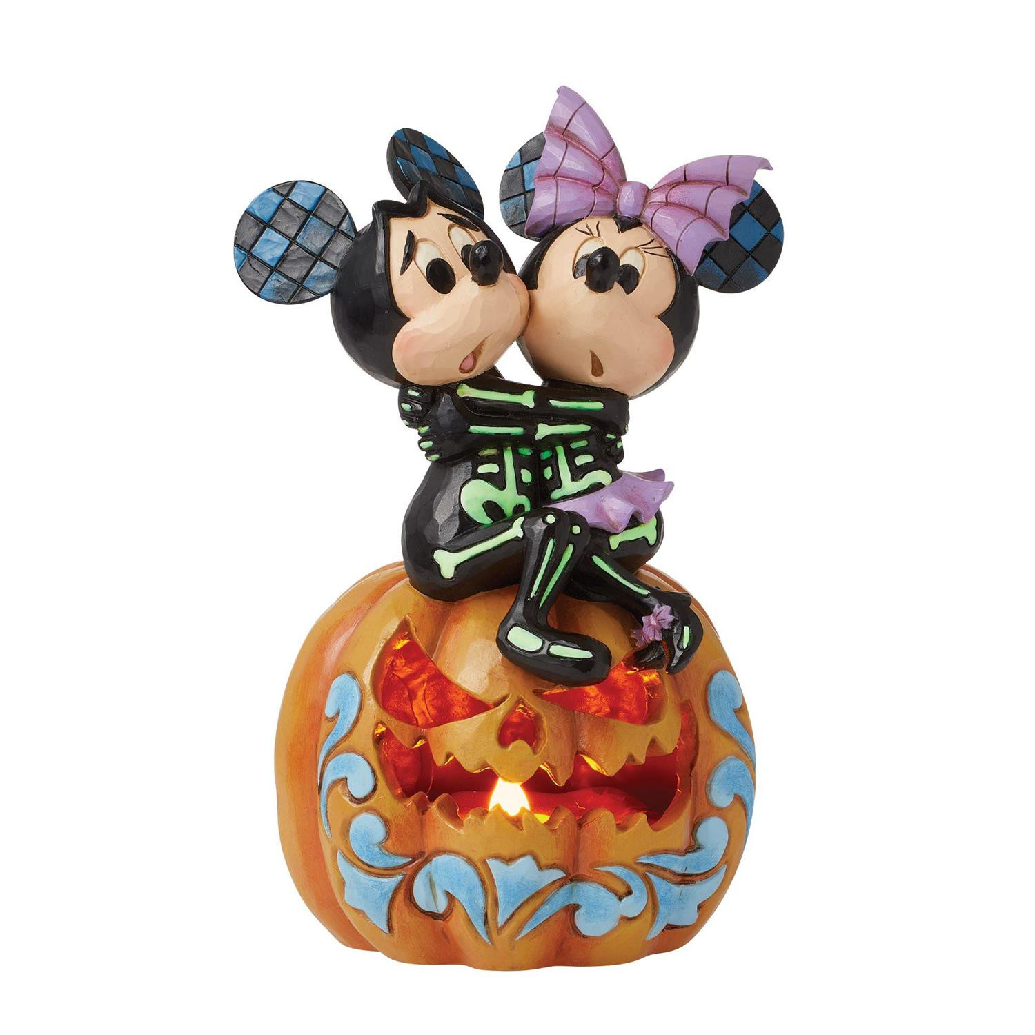 LED-Kürbisfigur Mickey und Minnie Skelette - DISNEY TRADITIONS