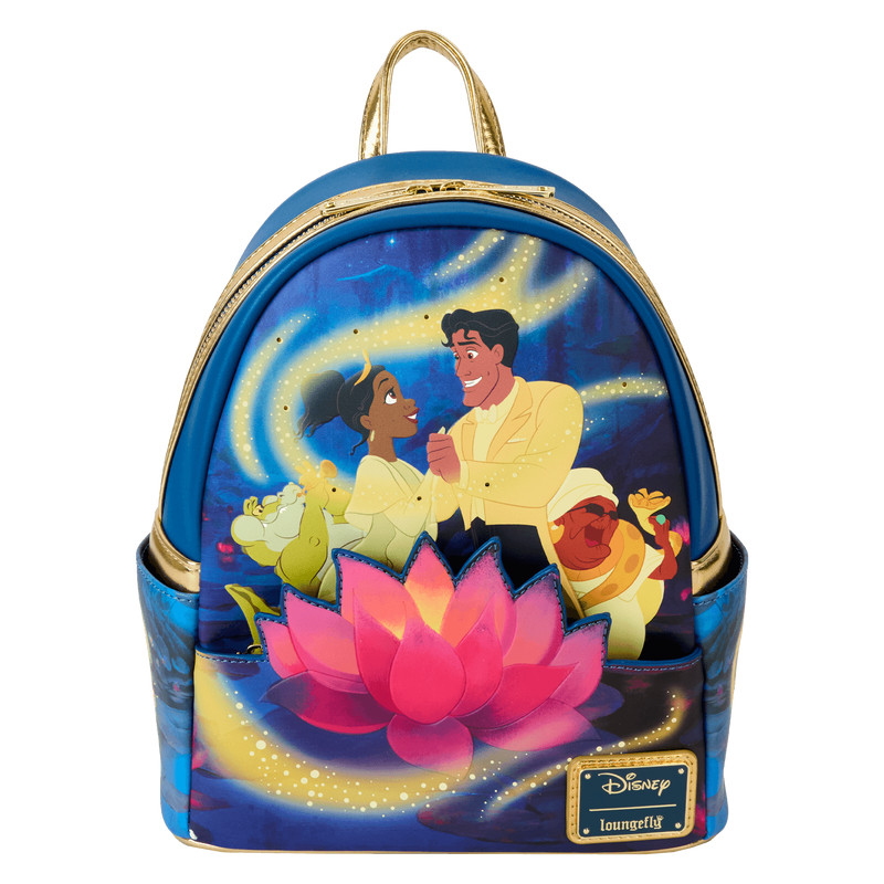 Tiana & Prinz Naveen leuchtender Mini-Rucksack – DISNEY LOUNGEFLY „Küss den Frosch“ zum 15. Jahrestag