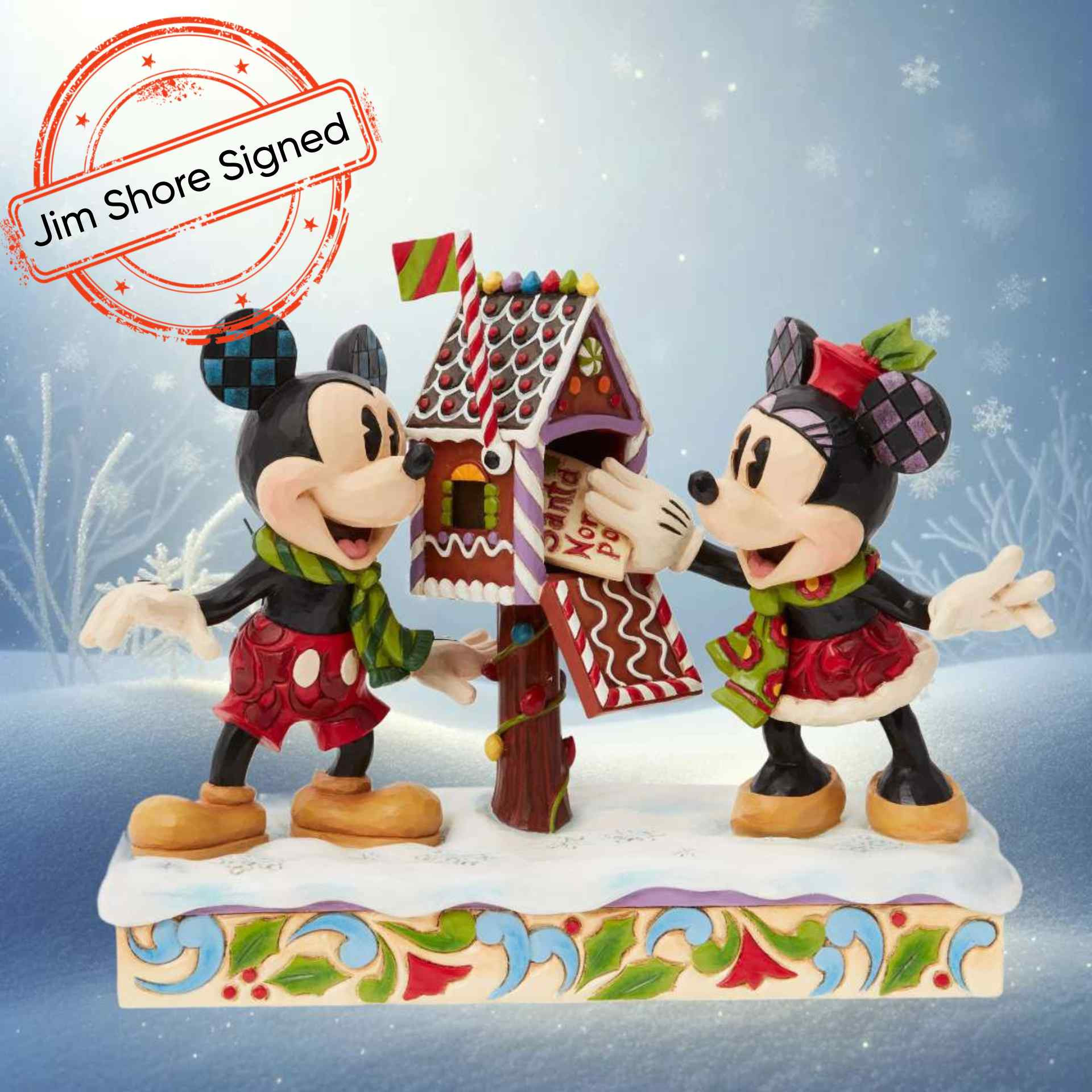 Mickey & Minnie Briefkasten [Signiert von Jim Shore] - Disney Traditions