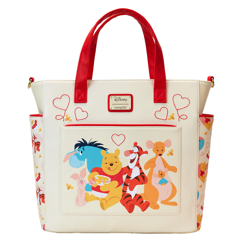 Wandelbarer Rucksack und Tragetasche „ Winnie Puuh & Friends Hearts“ – DISNEY LOUNGEFLY