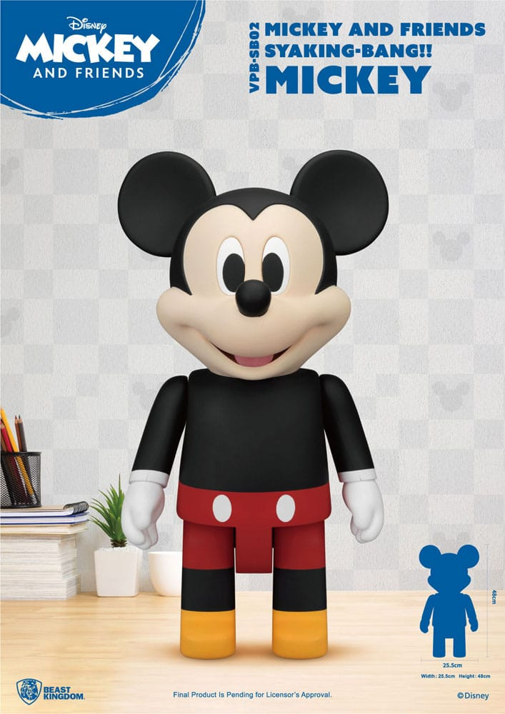 Disney Syaking Bang Mickey und Freunde Mickey Sparschwein aus Vinyl, 48 cm