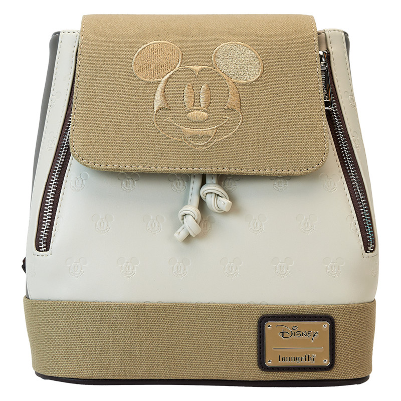 Mickey & Friends – Mini-Rucksack aus Canvas mit Allover-Print und Kordelzug - DISNEY LOUNGEFLY