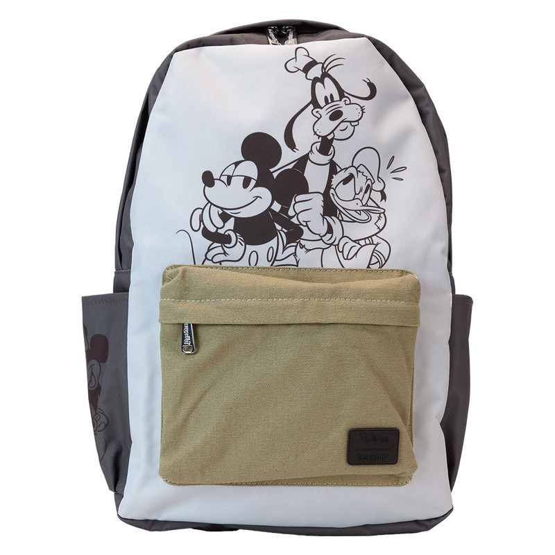 Mickey & Friends Rucksack aus Canvas-Nylon in voller Größe - DISNEY LOUNGEFLY