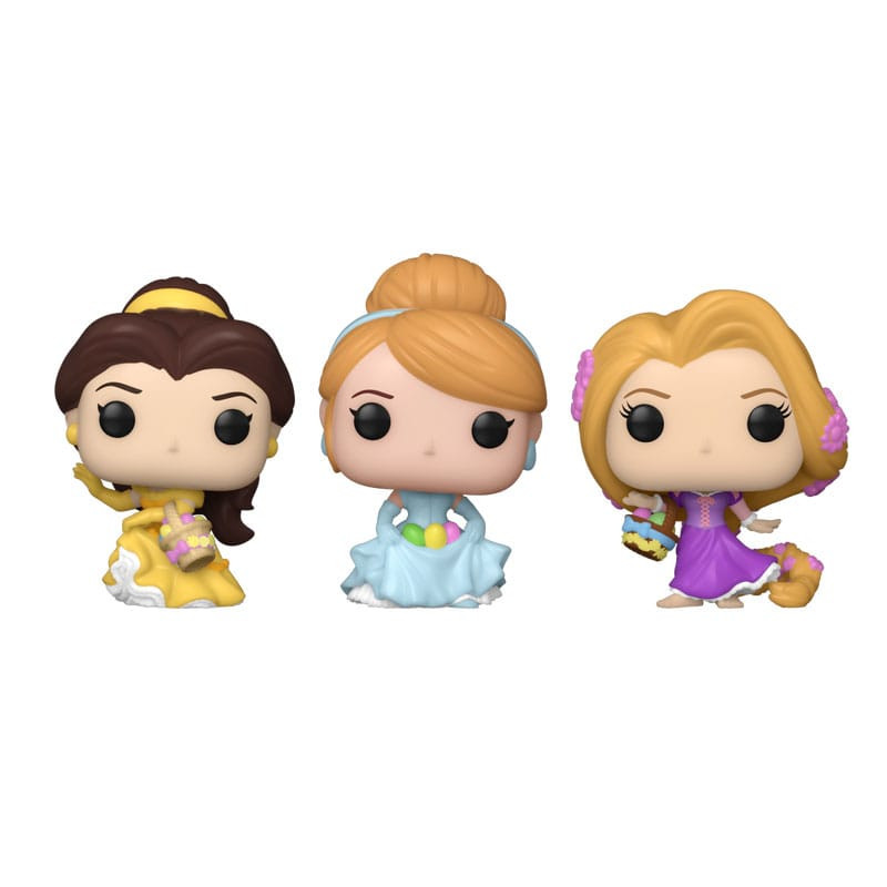 Disney Pack 3 Pocket POP Figuren! Vinyl Ei Prinzessin 4 cm