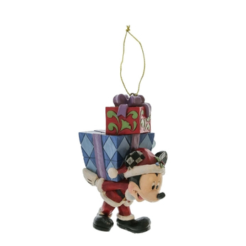 Mickey Mouse mit Geschenken auf der Rückseite – Hängender Anhänger – DISNEY TRADITIONS