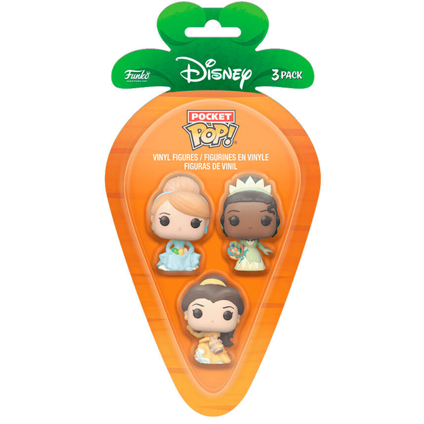 Carrot Pocket POP Blister 3 Figuren Disney Princess Aschenputtel Tiana Bella ostern