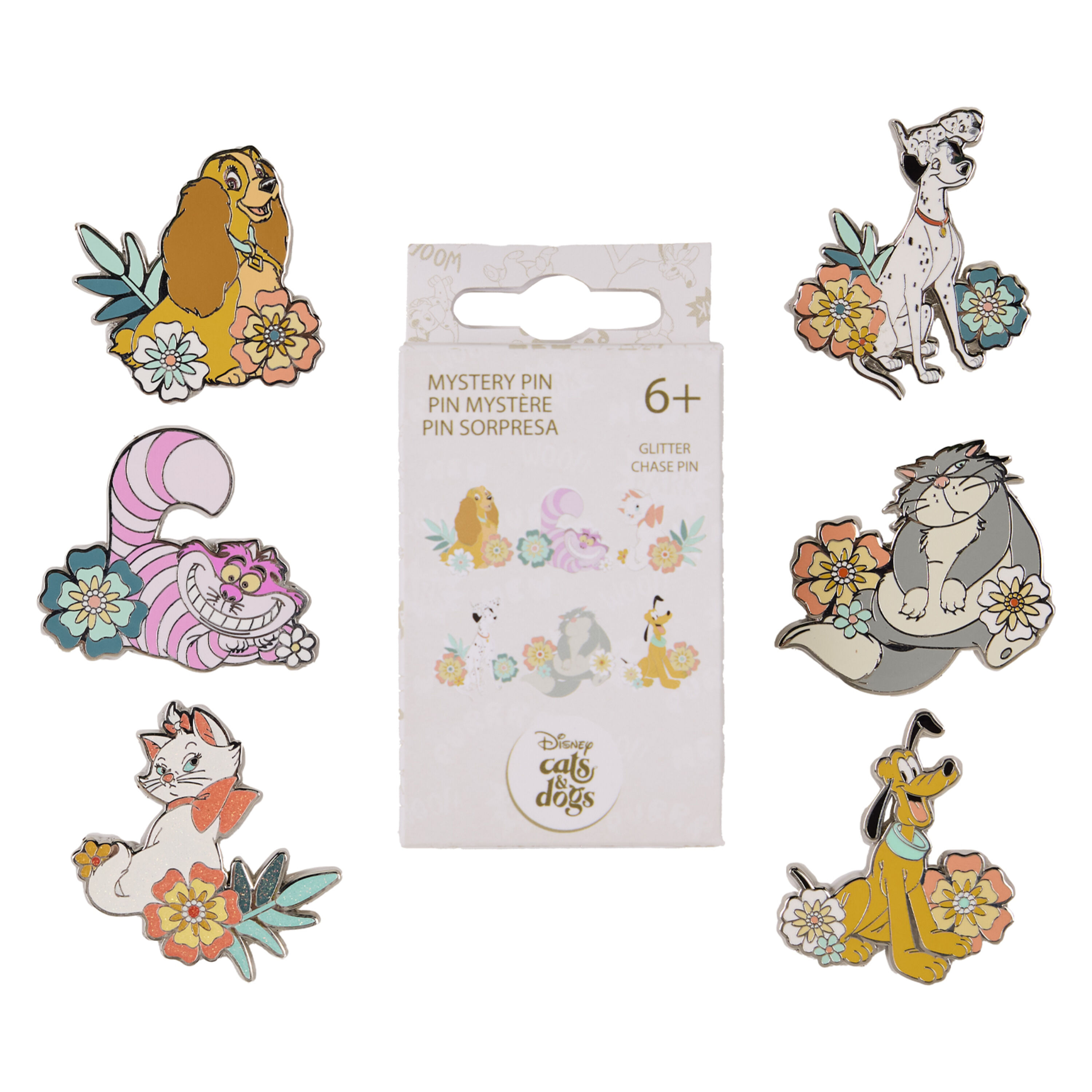 Hunde und Katzen Blumen Mystery Box Pin - DISNEY LOUNGEFLY