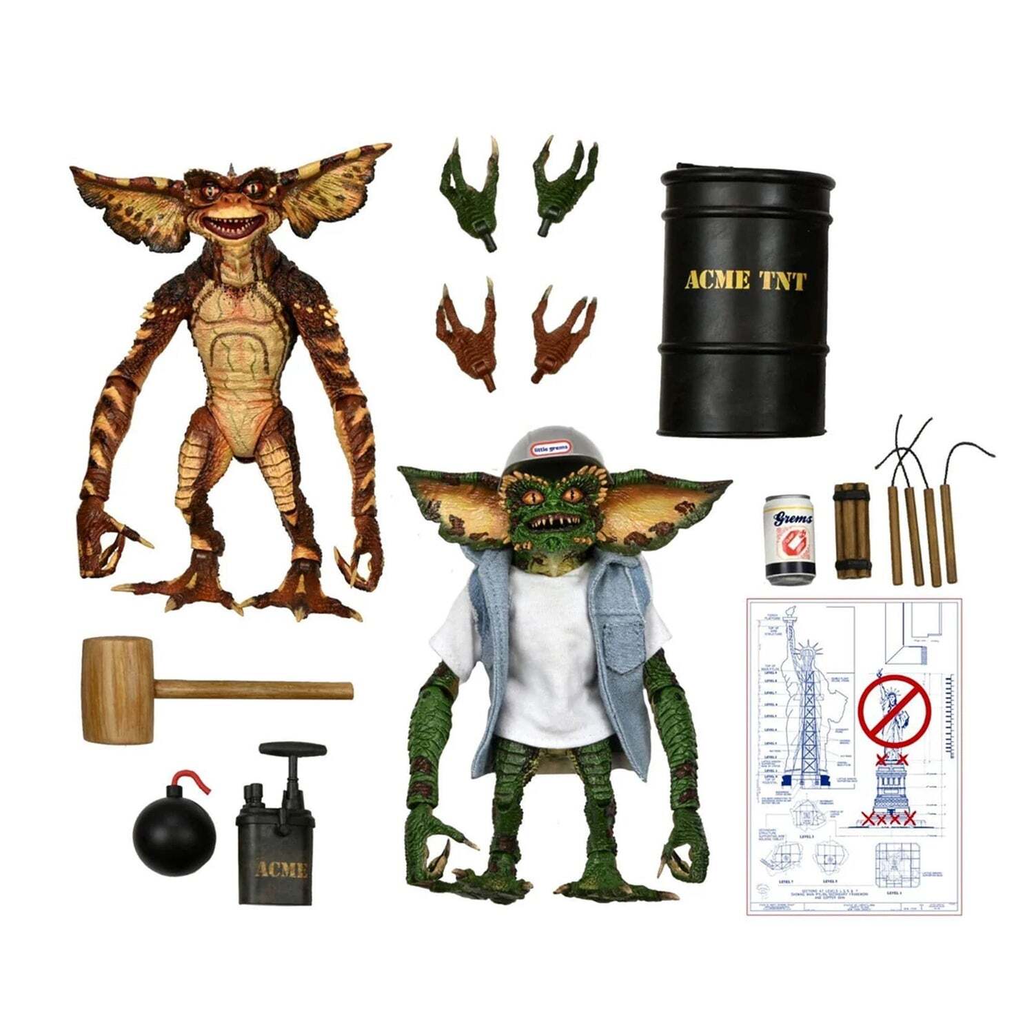 GREMLINS 2 – DIE NEUE BANDE – 18 CM ACTIONFIGUR – DEMOLITION GREMLIN 2ER-PACK