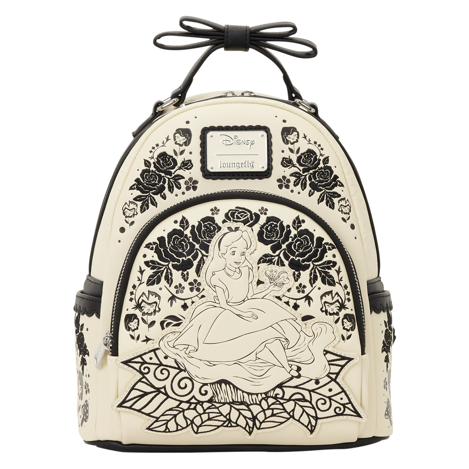 Alice im Wunderland Mini-Rucksack mit Blumenstickerei - Disney Loungefly